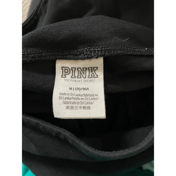 Women's Victoria’s Secret PINK Leggings M Black Gray - Picture 3 of 3